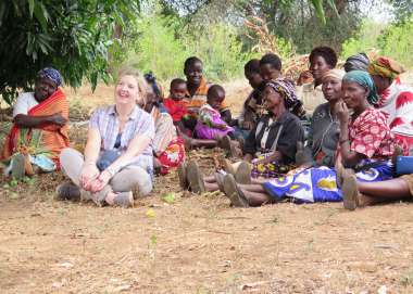 Rosamond Bennett visiting Christian Aid partners in Kenya