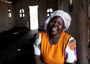 Woman smiling in Malawi